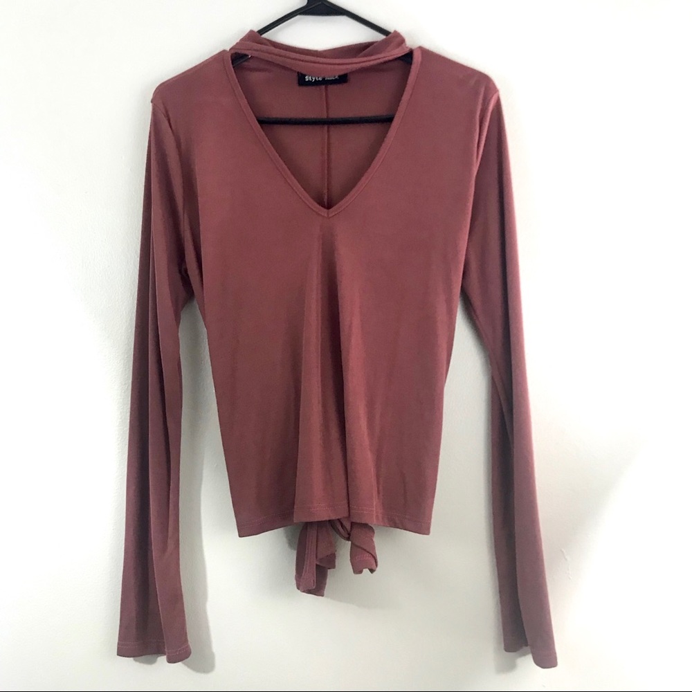 NWOT Pink Mauve Long Sleeve Top Large